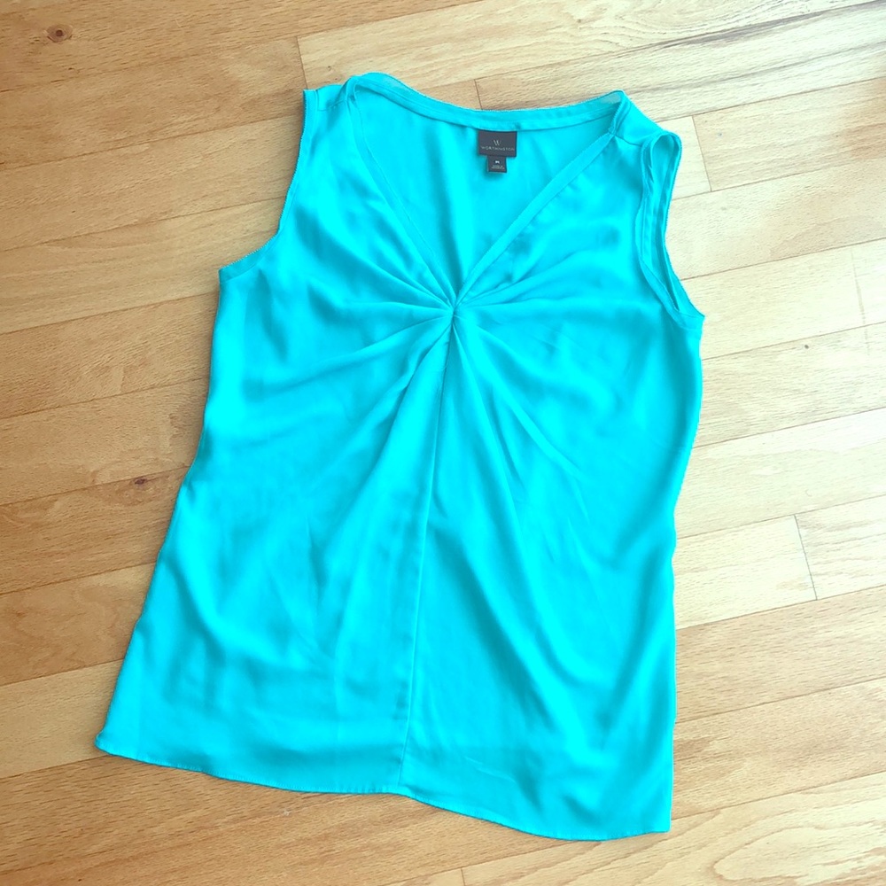 Ruched sleeveless blouse